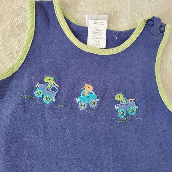 Vintage Giraffes in Trucks Romper 6-9 months - Picture 2 of 5